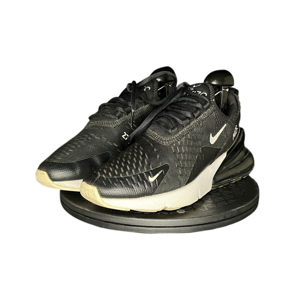 Nike Women's Air Max 270 Running Sneaker Shoes Size 7.5 Black White Trainers